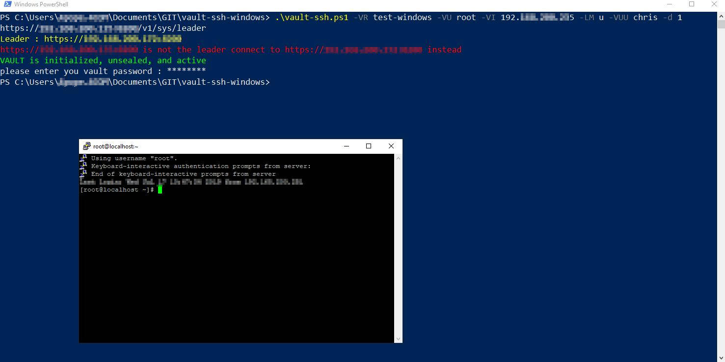 vault-ssh-windows userpass